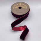 1.5” Purple velvet ribbon with hot pink back - Sassy Inspiration