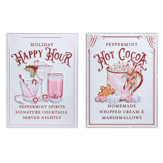 18" HOLIDAY REFRESHMENTS EMBOSSED WALL ART - Sassy Inspiration