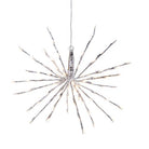 18" SILVER STARBURST WITH 80 WARM WHITE LIGHTS AND REMOTE - Sassy Inspiration