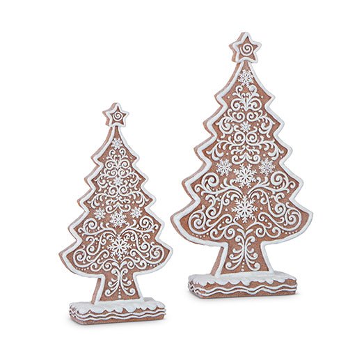 20" FROSTED GINGERBREAD TREES - Sassy Inspiration