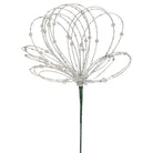 20"Silver Beaded Jewel Flower Burst Stem - Sassy Inspiration