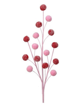 21" POMPOM SPRAY W/SNOWGLITTER RED/PINK - Sassy Inspiration
