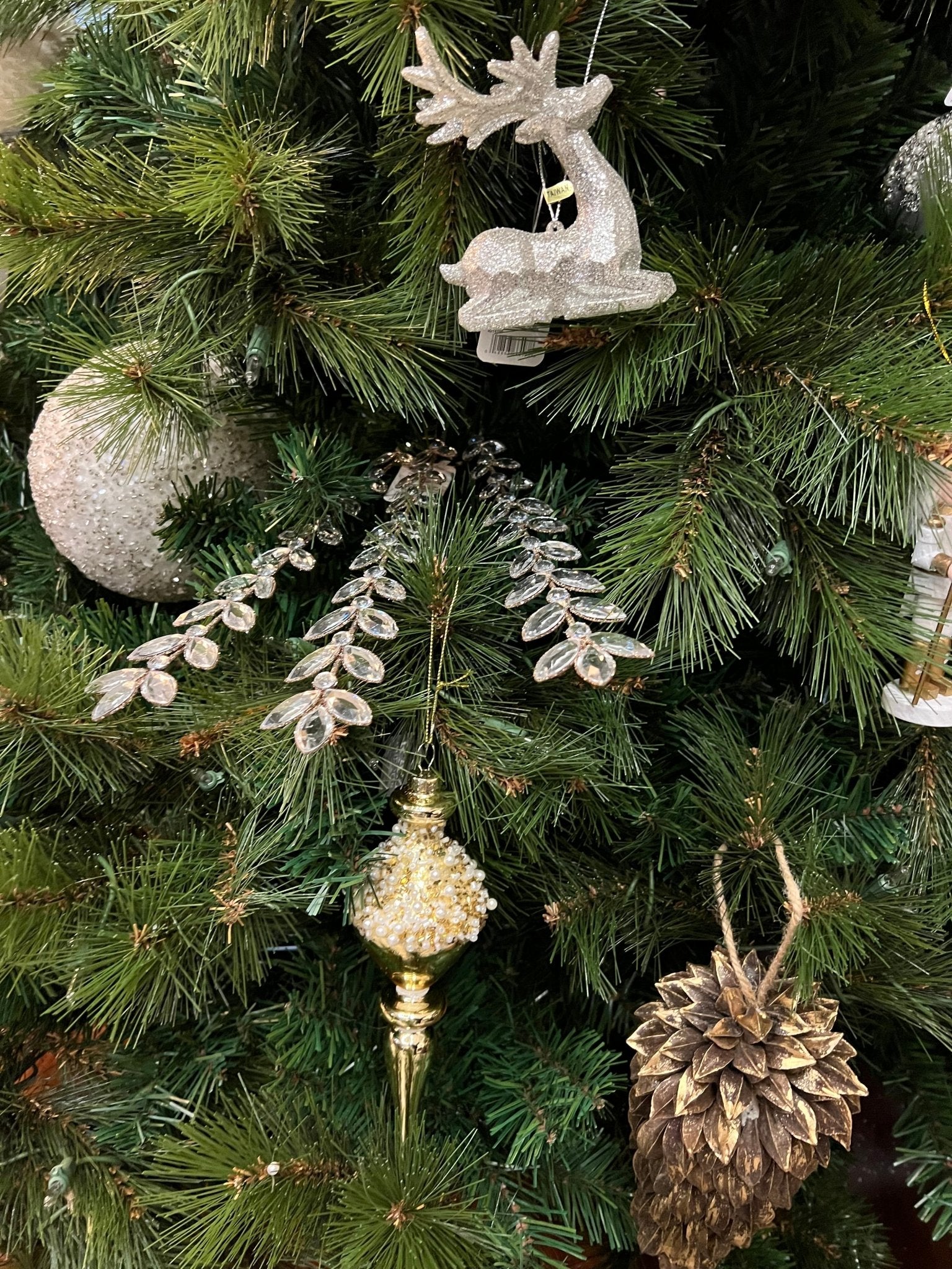 23.5” Crystal Jeweled Spray with Gold Glitter - Sassy Inspiration