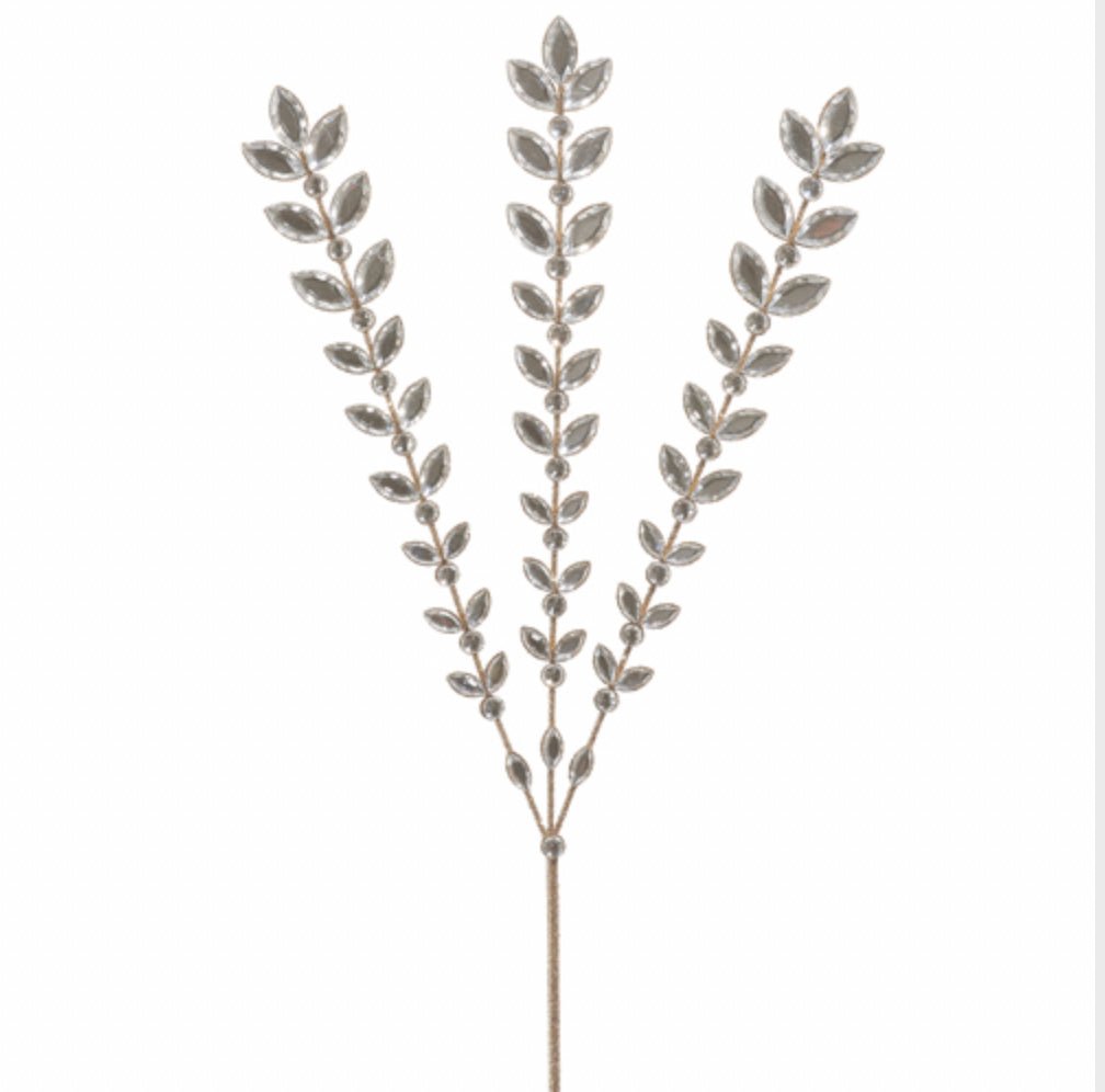 23.5” Crystal Jeweled Spray with Gold Glitter - Sassy Inspiration