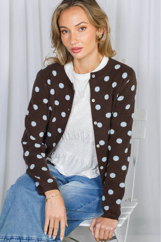 Dot Your Average Polka Dot Cardigan