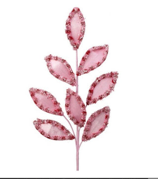 27" CANDY W/SNOWGLITTER SPRAY STEM PINK/RED - Sassy Inspiration
