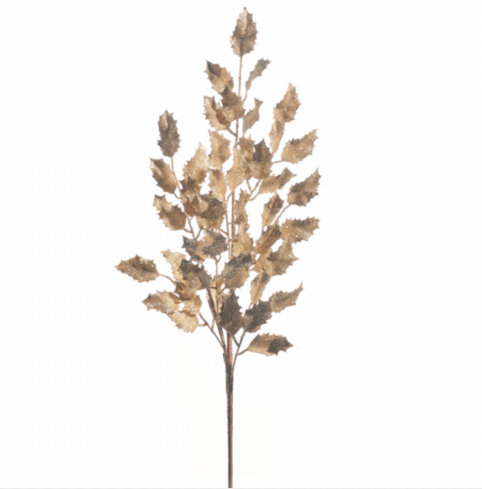 36” Glittered Leaf Spray - Sassy Inspiration