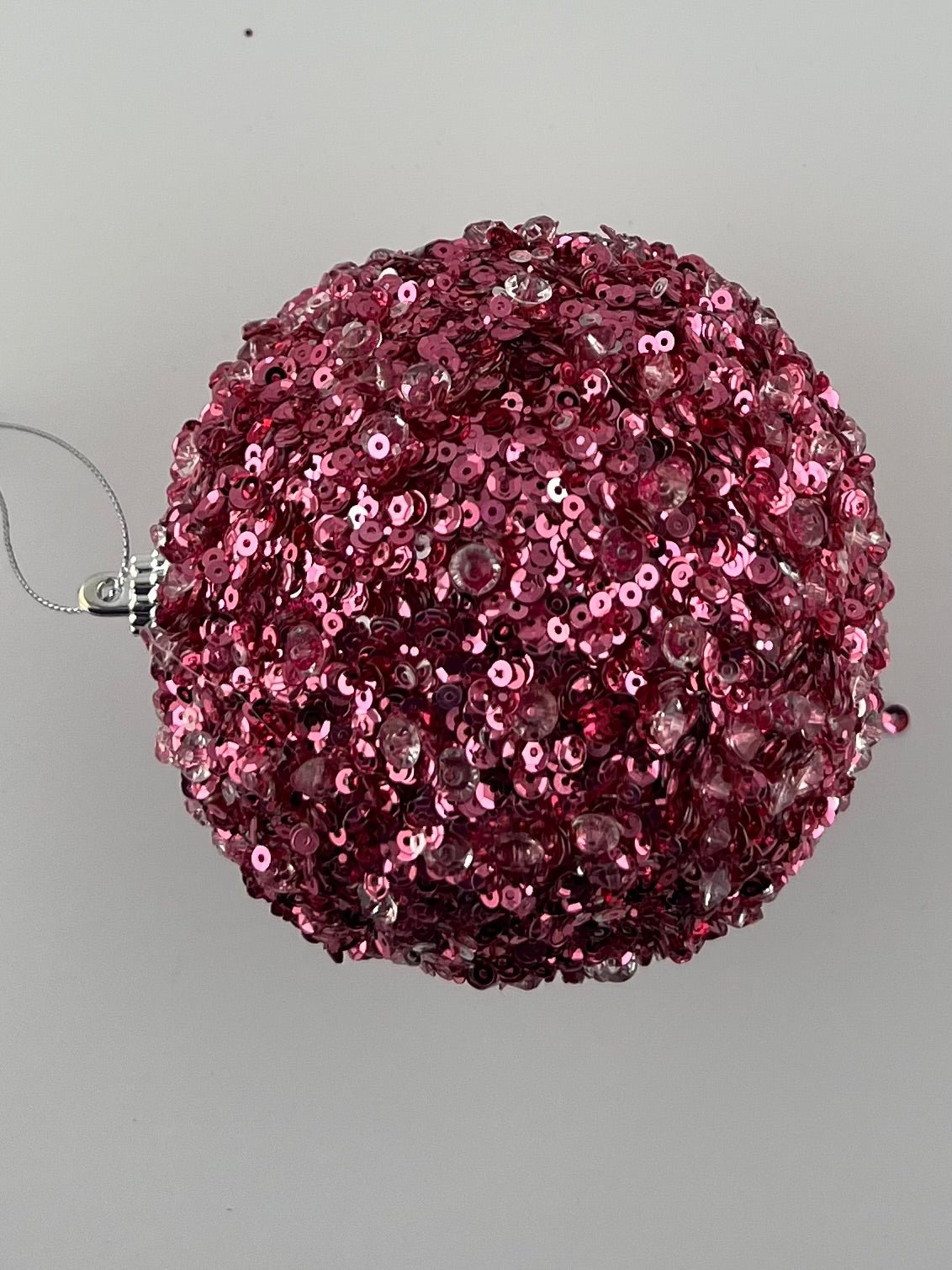 4" ICE/SEQUIN BALL ORNAMENT ORNAMENT - Sassy Inspiration