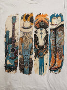 4 - Panel Turquoise Western Graphic Tee - Sassy Inspiration