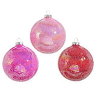 4" PINK GLITTER BALL ORNAMENT - Sassy Inspiration