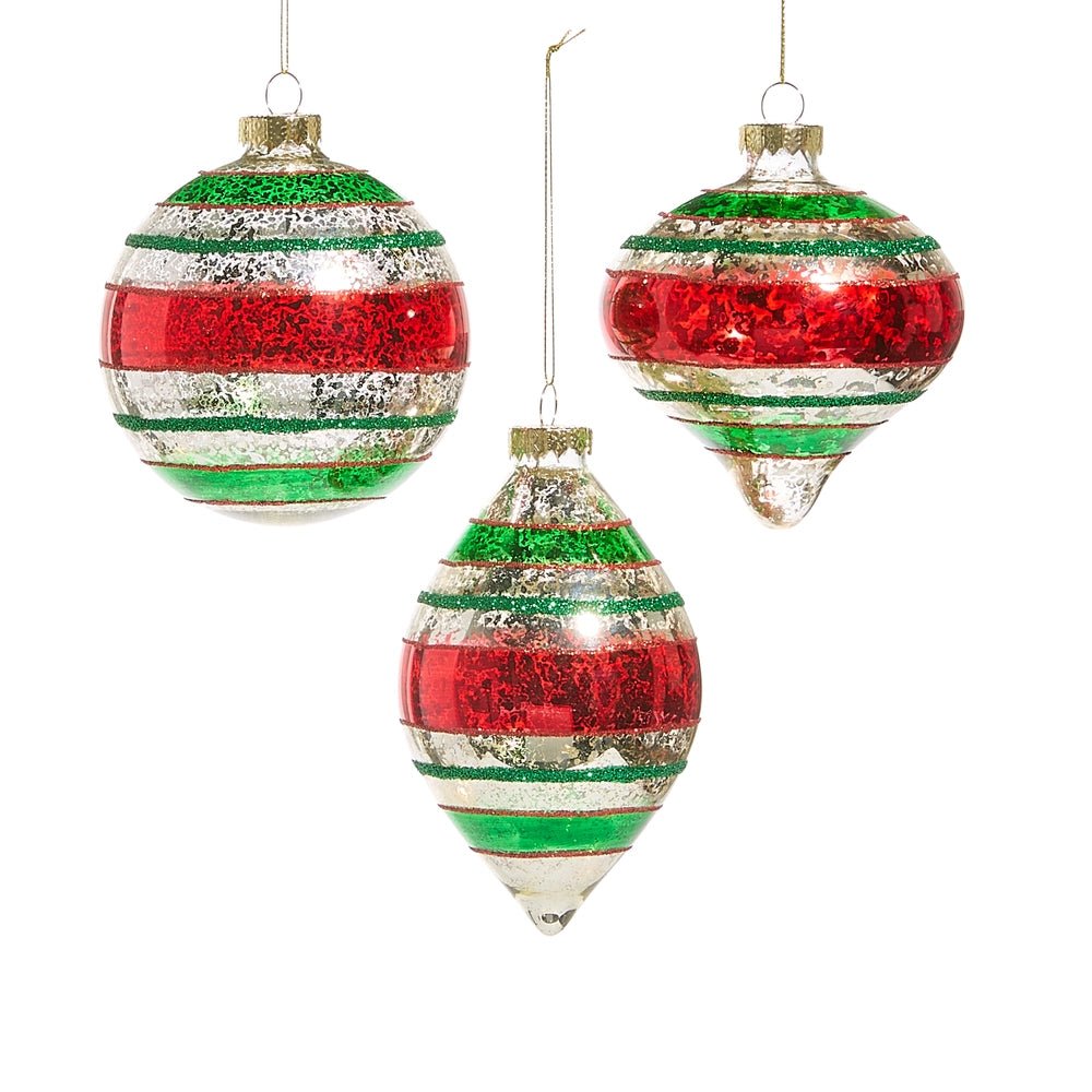4" Striped Christmas Ornament - Sassy Inspiration