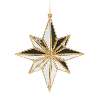 Mirrored North Star Ornament – 5.75" - Sassy Inspiration