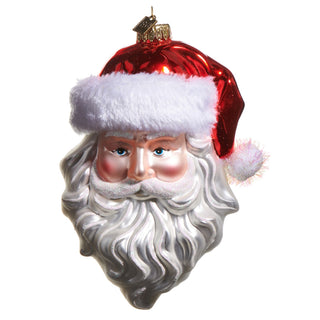 Father Christmas Glass Ornament – 7" - Sassy Inspiration