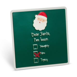 Dear Santa, I’ve Been Nice-ish Metal Christmas Sign - Sassy Inspiration
