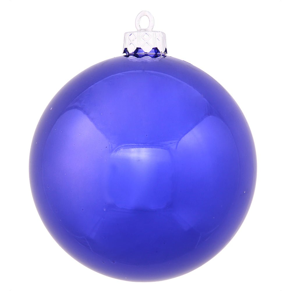 4.75" Cobalt Shiny Ball Ornament, 4 per Bag - Sassy Inspiration