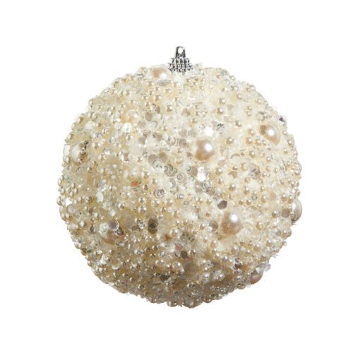 4.75" PEARL EMBELLISHED ORNAMENT - Sassy Inspiration