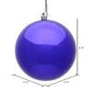4.75" Purple Shiny Ball Ornament, 4 per Bag - Sassy Inspiration