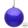 4.75" Purple Shiny Ball Ornament, 4 per Bag - Sassy Inspiration