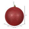 4.75" Red Glitter Ball Ornament - Sassy Inspiration