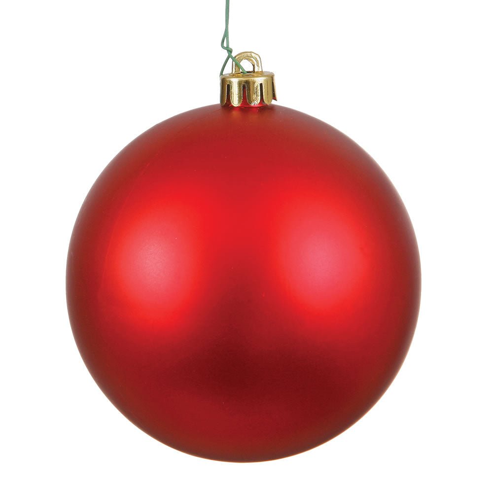 4.75" Red Matte Ball Ornament - Sassy Inspiration