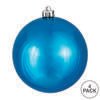 4.75" Turquoise Shiny Ball Ornament, 4 per Bag - Sassy Inspiration
