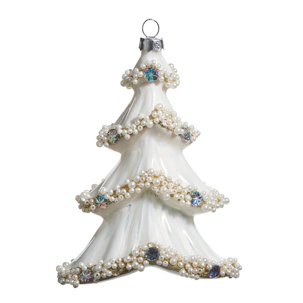 5" Pearl Trimmed Tree Ornament - Sassy Inspiration