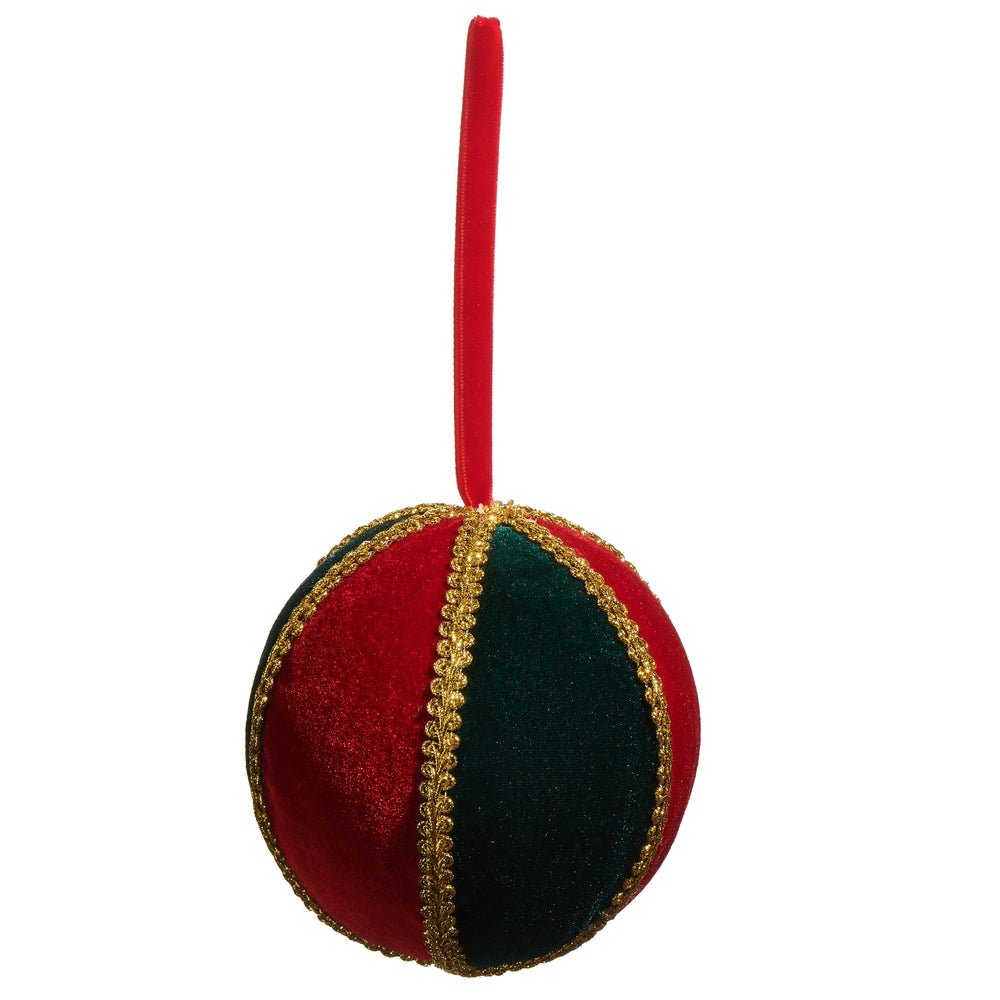 5" Red and Green Velvet Ornament - Sassy Inspiration