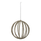 5" SILVER BEADED BALL ORNAMENT - Sassy Inspiration