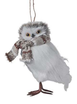 5" Winter Forest Owl Ornament – Cream & Brown - Sassy Inspiration