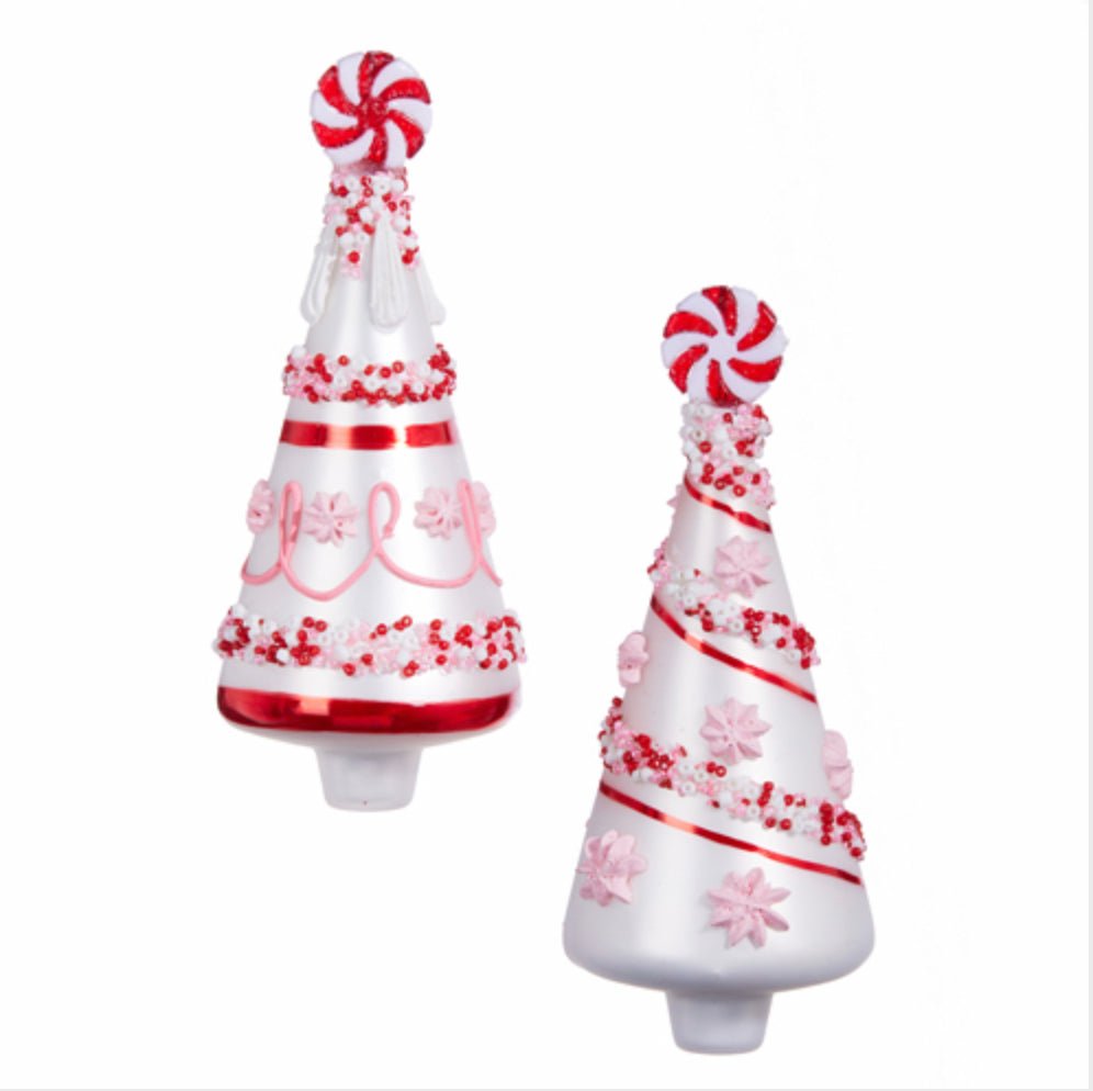 6” Beaded Peppermint Tree Ornament - Sassy Inspiration