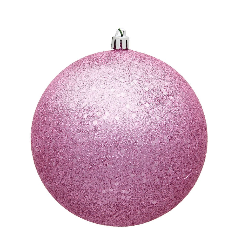 6" Pink Glitter Sequin Ball Ornament - Sassy Inspiration