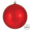 6" Red Shiny Ball Ornament, 4 per Bag - Sassy Inspiration