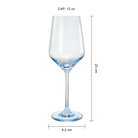6 Shades of Blue Colored Crystal Wine Glass Set - Sassy Inspiration