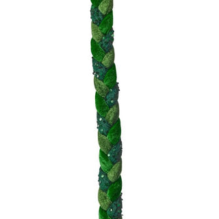 60" Velvet & Sequin Braided Roping – Green - Sassy Inspiration