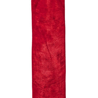 72" Wired Velvet Garland Ribbon, 6" Wide – Red - Sassy Inspiration