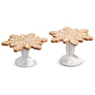 8" GINGERBREAD COOKIE PEDESTAL S/2 - Sassy Inspiration