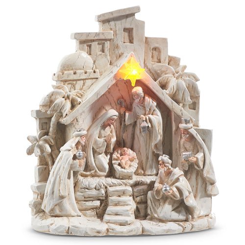 8" LIGHTED NATIVITY - Sassy Inspiration