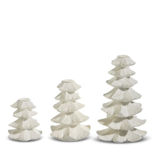 8.5" WHITE TREE CANDLE STICKS - Sassy Inspiration
