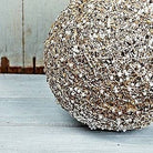 8in Champagne Gold Metalic Glittered Ball - Sassy Inspiration