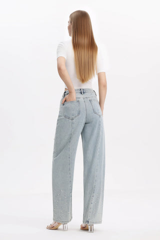 Berlin High Rise Pearl Barrel Jeans