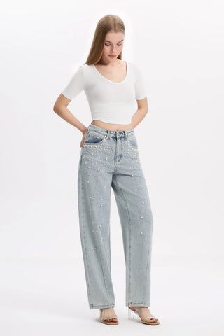 Berlin High Rise Pearl Barrel Jeans