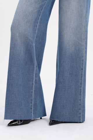 New York High Rise Wide Leg Jeans