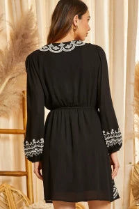 Embroidered Woven Dress