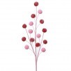 21" POMPOM SPRAY W/SNOWGLITTER RED/PINK