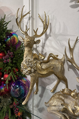 Enchanted Champagne Standing Deer – 28" - Sassy Inspiration – in-store photo