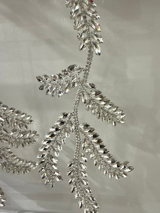 Clear Jeweled Pine Branch Ornament – 10" - Sassy Inspiration – in-store photo