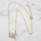 Texas Glow Mother of Pearl Necklace in Gold - Sassy Inspiration