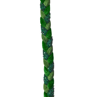 60" Velvet & Sequin Braided Roping – Green - Sassy Inspiration
