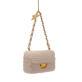 Vondels Pearl Perfection Fashion Bag Glass Ornament