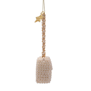 Vondels Pearl Perfection Fashion Bag Glass Ornament